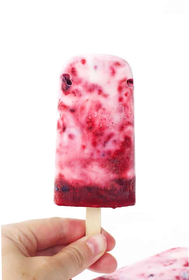 Mixed Berry Yoghurt Popsicles