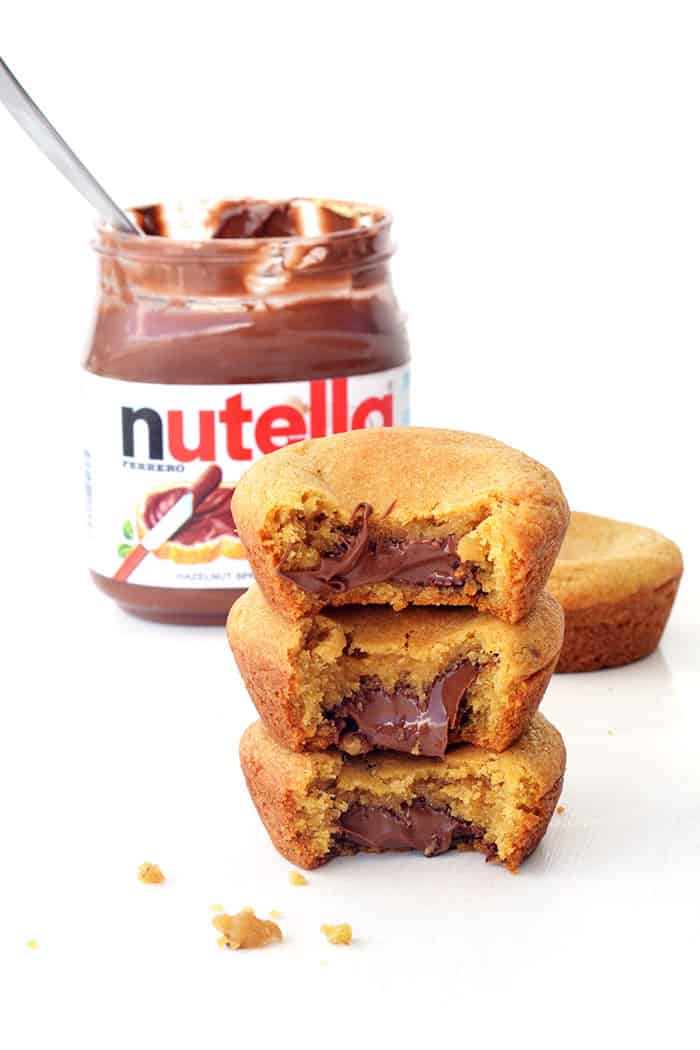 Nutella Stuffed Cookie Cups