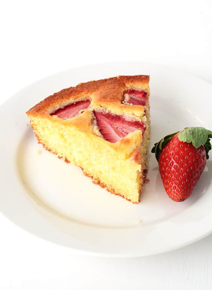 Lemon Strawberry Skillet Cake