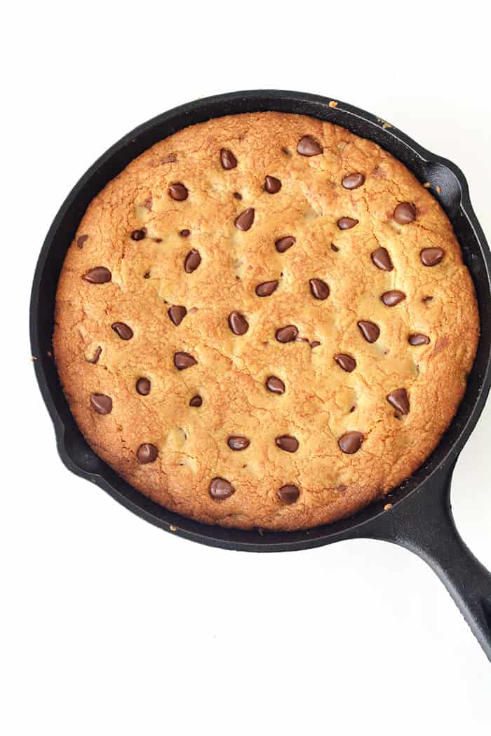 Nutella Stuffed Skillet Cookie